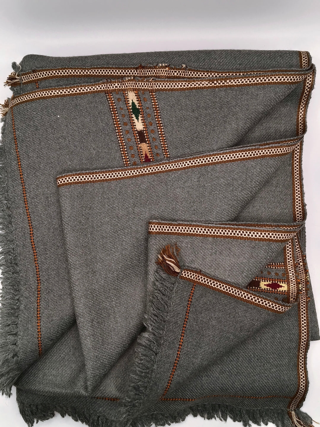 Premium Quality Light Gray Pure/High Grade 48 Fiber Shawl