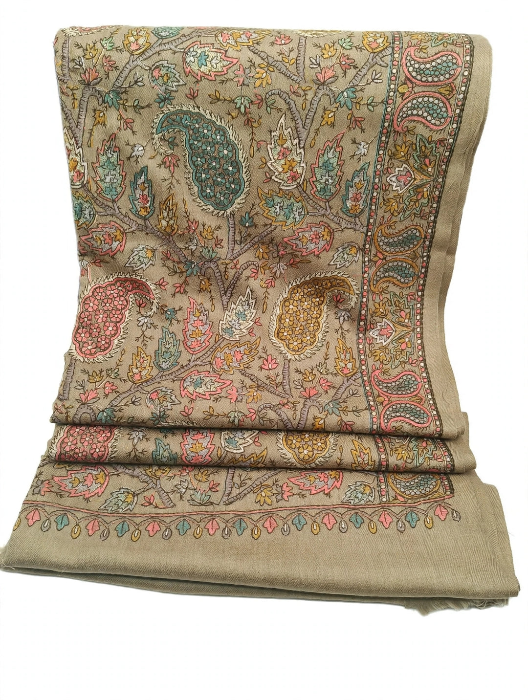 Premium Quality Multicolor Full Jaal Jama Sozni Embroidery Pashmina Shawl