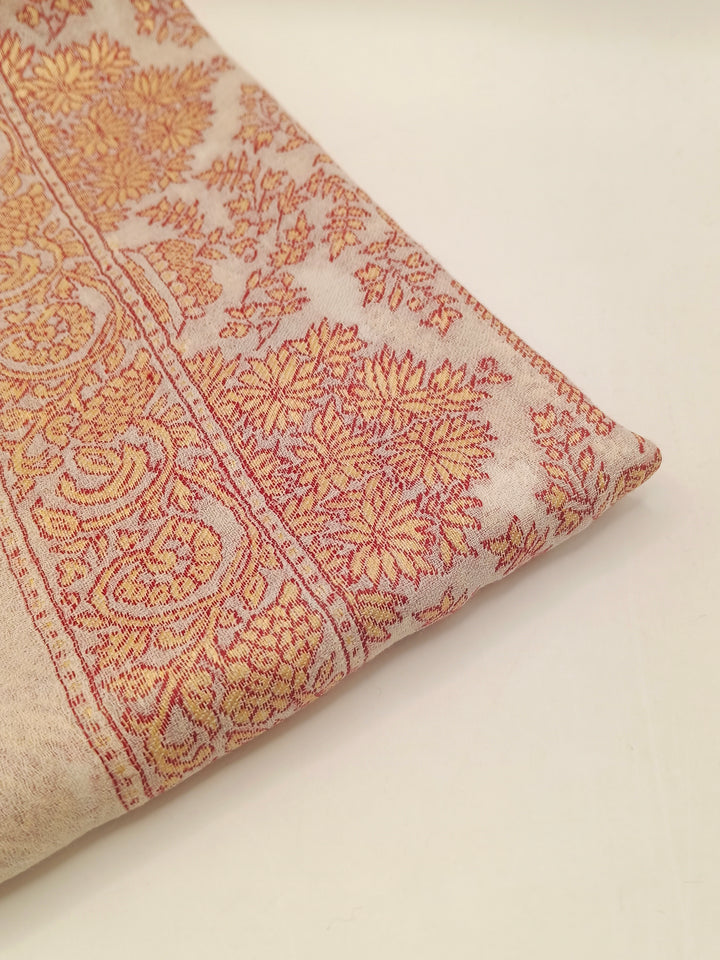 Toosh Kani Shawl With Khadi Pattern