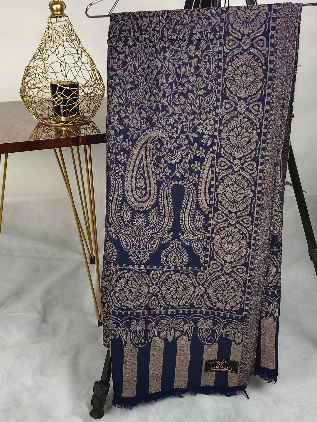Extremely Soft Pashmina Kani Shawl With Khadi Pattern