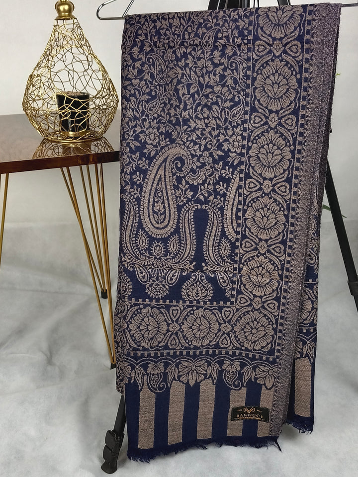 Extremely Soft Pashmina Kani Shawl With Khadi Pattern