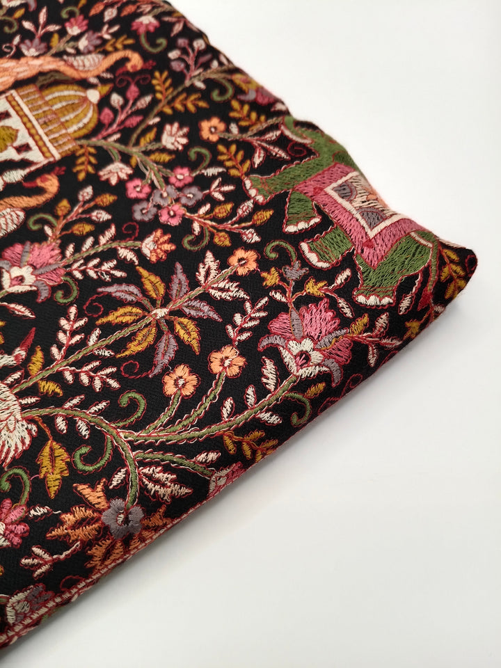 Premium Quality Multicolor Full Jaal Jama Sozni Embroidery Pashmina Shawl