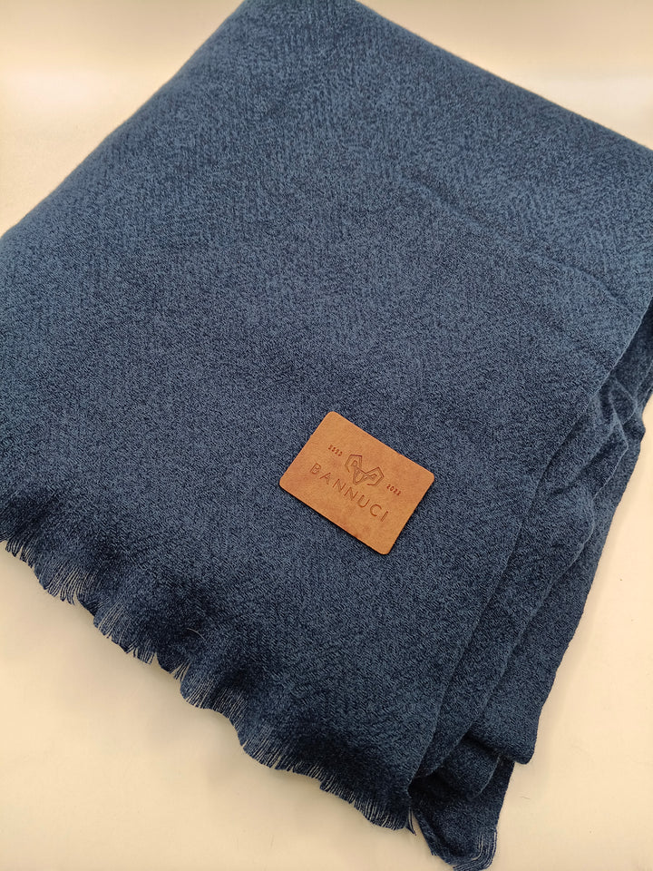Premium Quality Extremely Soft Navy Blue Pashmina / Cashmere Shawl