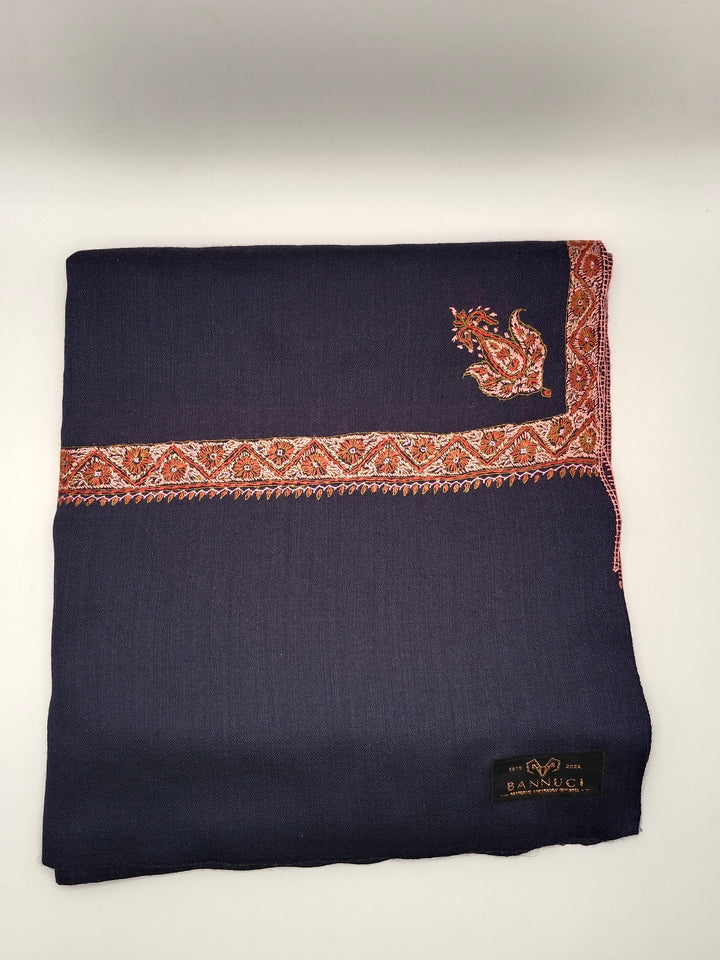 Hand Embroidered Original Toosh Shawl With Border