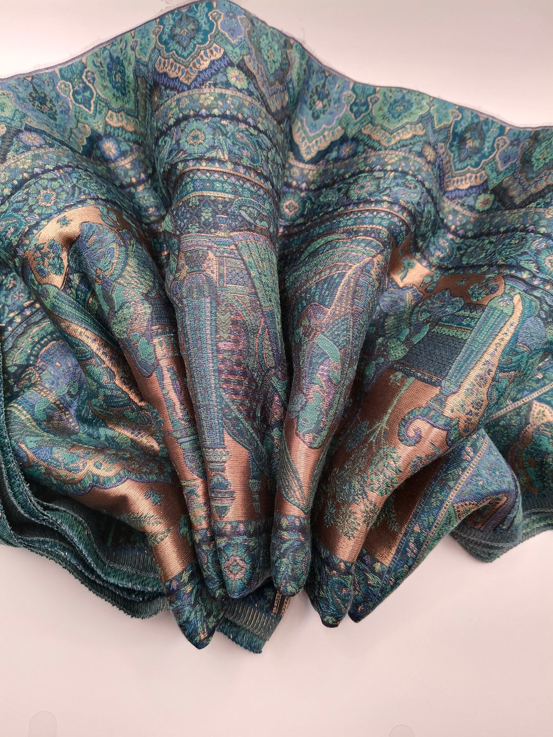 Premium Green Moonlight Woven Pashmina Cashmere Shawl