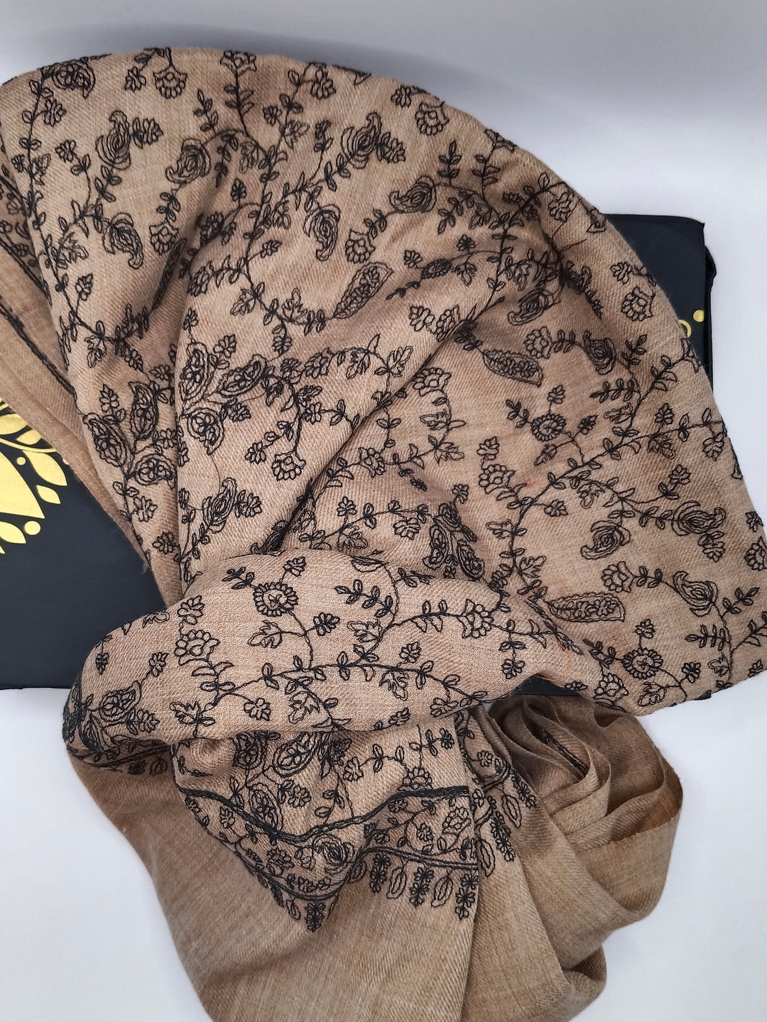 Premium Quality  Embroidered Pashmina Cashmere Shawl