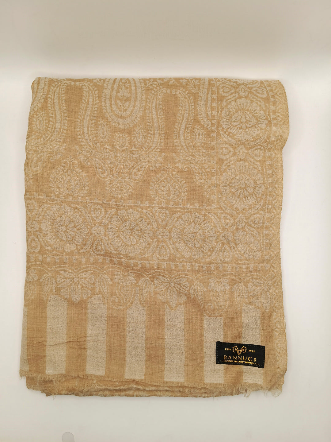 Extremely Soft Pashmina Kani Shawl With Khadi Pattern