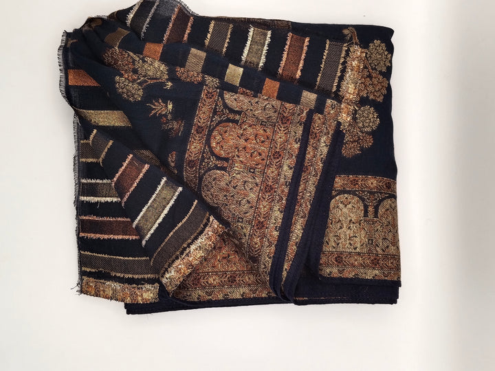 Premium Quality Black  kani Pashmina  Shawl