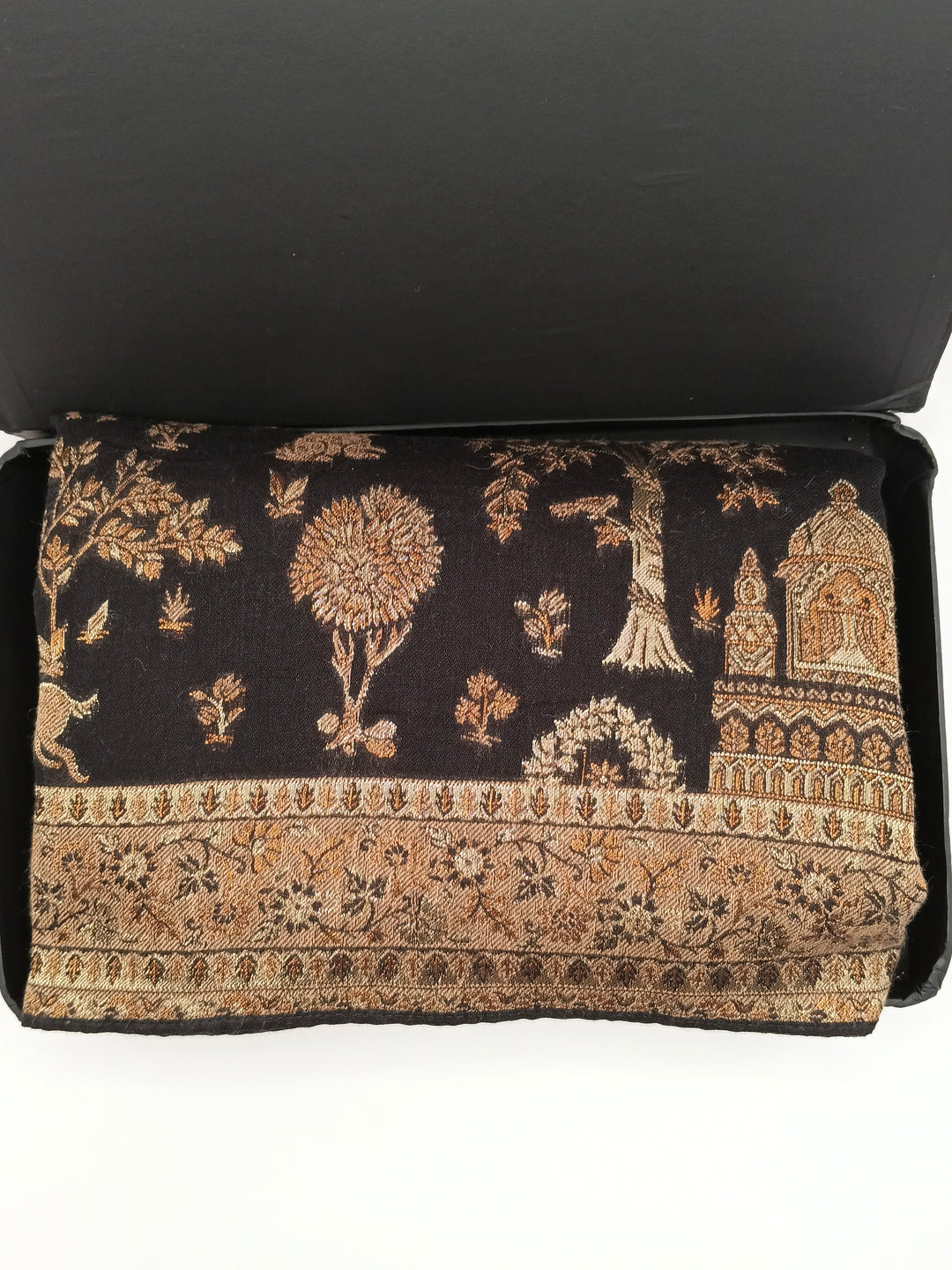 Premium Quality  Black Color kani Pashmina  Shawl