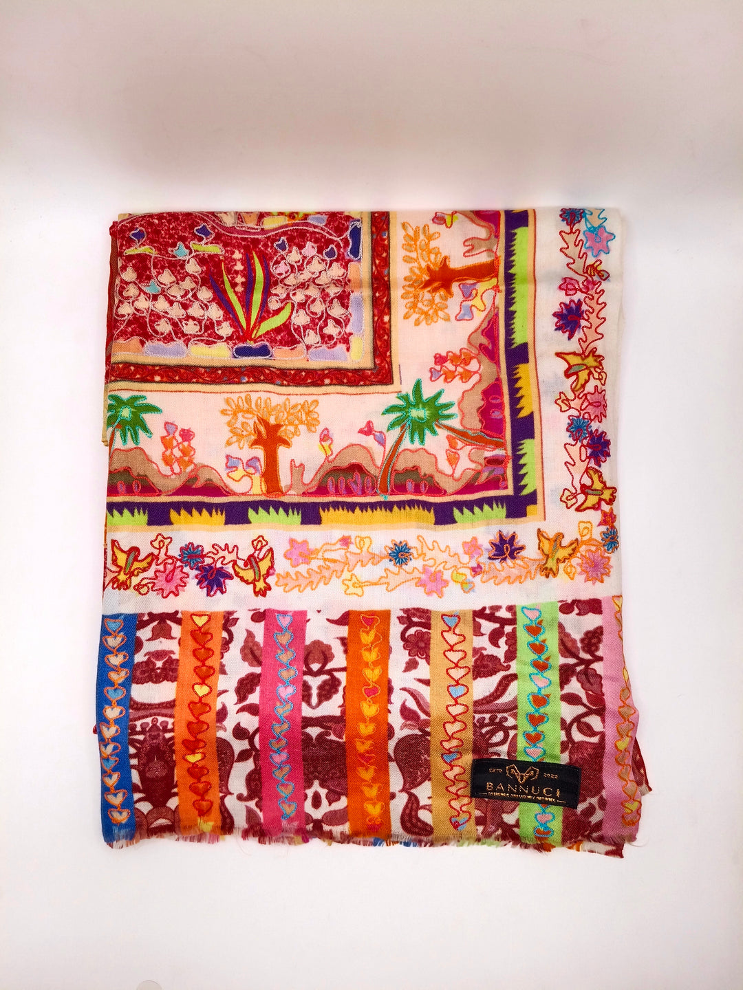 Kalmkar Shawl With Machine Ari Work