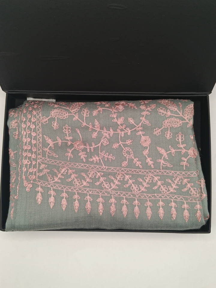 Embroidered Pashmina Shawl With Ari Work