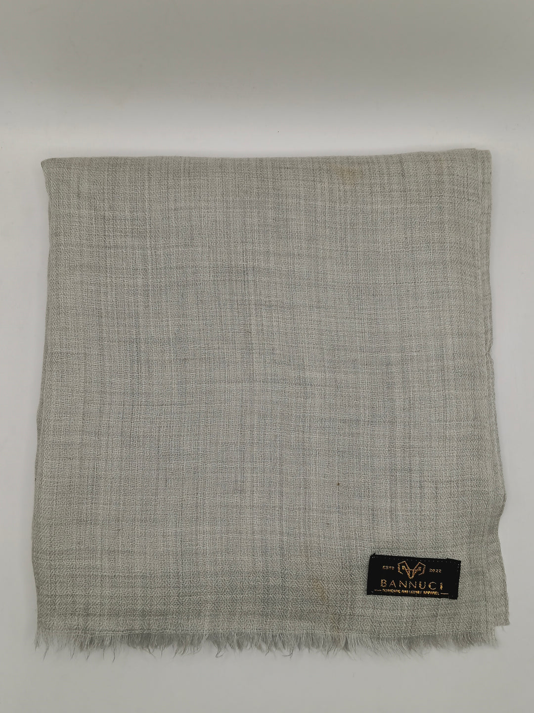 Premium Quality Extremely Soft Pure Toosh Light Grey Shawl With Chashme Bulbul Design