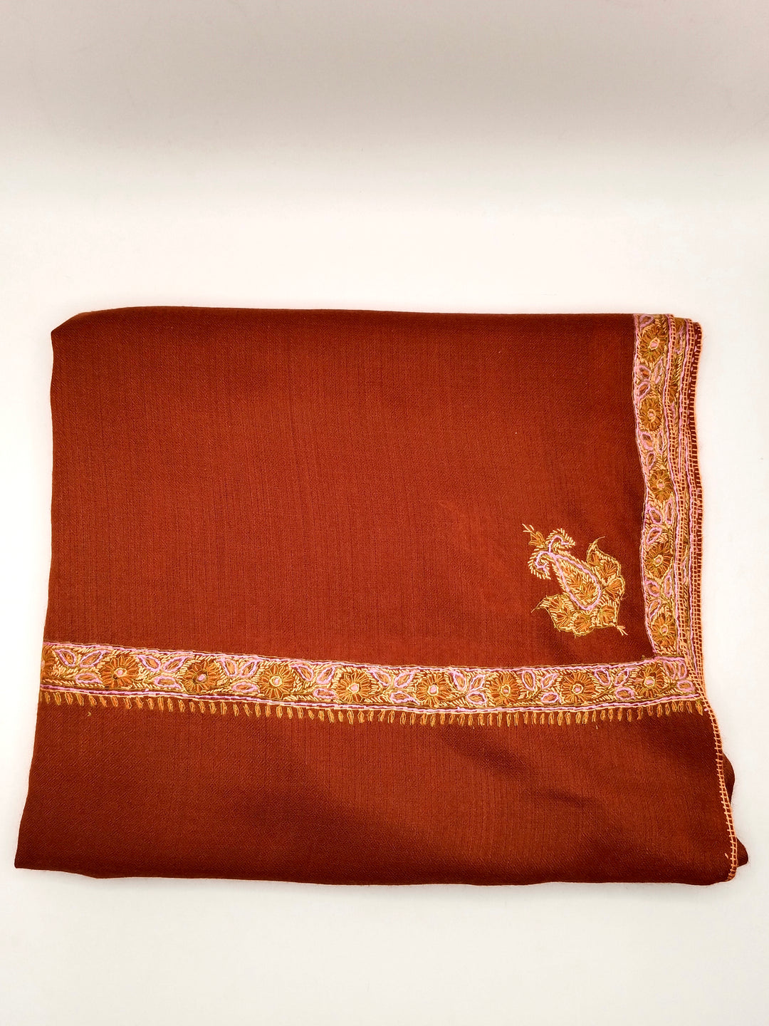 Hand Embroidered Original Toosh Shawl With Border
