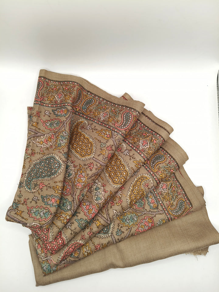 Premium Quality Multicolor Full Jaal Jama Sozni Embroidery Pashmina Shawl