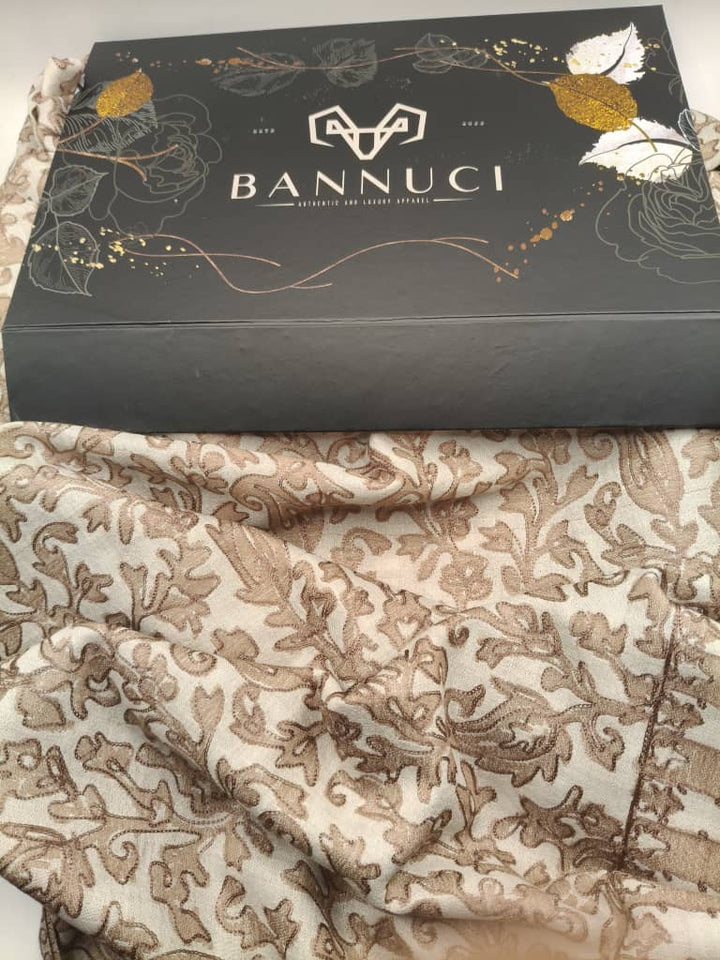 Premium Quality Embroidered Pashmina Cashmere Shawl