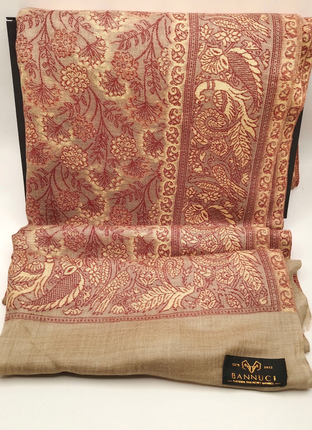 Toosh Kani Shawl With Khadi Pattern