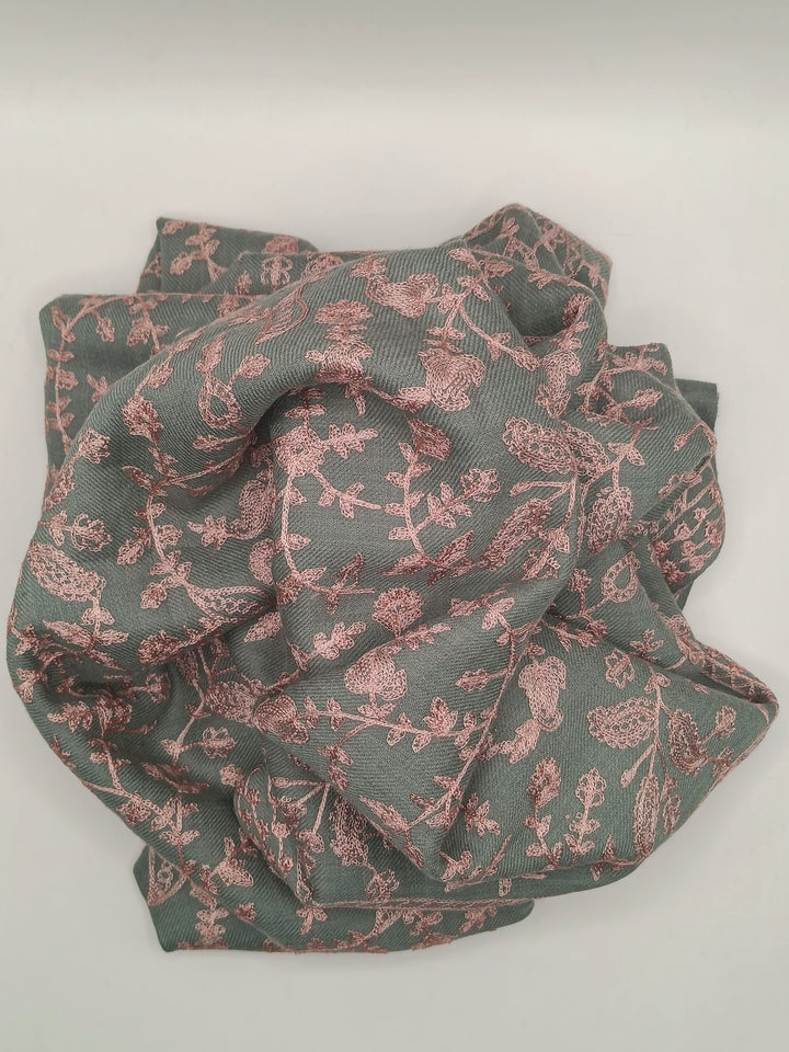 Embroidered Pashmina Shawl With Ari Work