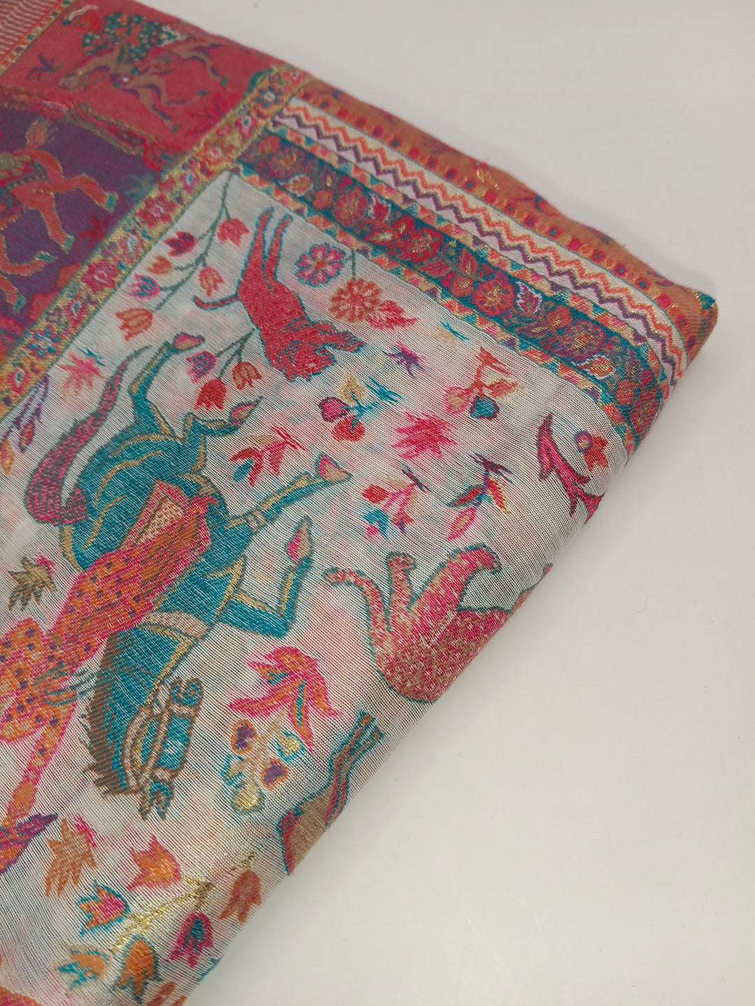 Silk Based Kani Weave Pashmina Cashmere Shawl
