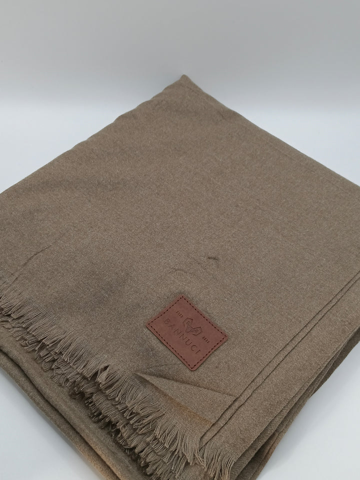 Premium Quality Brown Plain Pashmina Cashmere Shawl