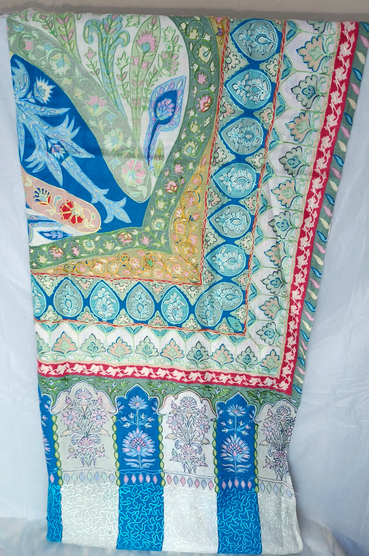 Kalmkar Shawl With Machine Ari Work