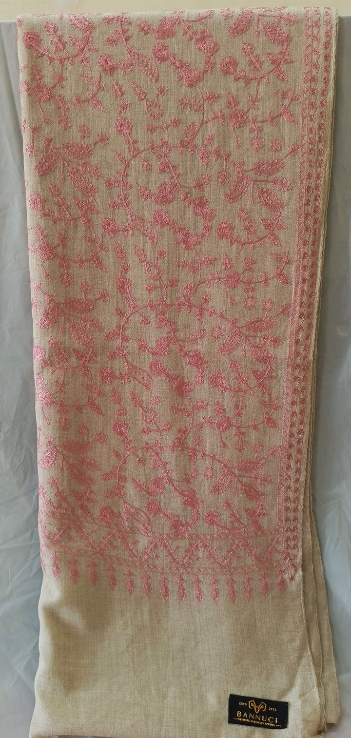 Premium Quality Embroidered Pashmina Cashmere Shawl With Ari Work