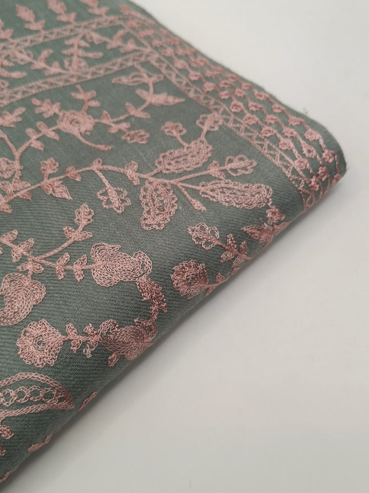 Embroidered Pashmina Shawl With Ari Work
