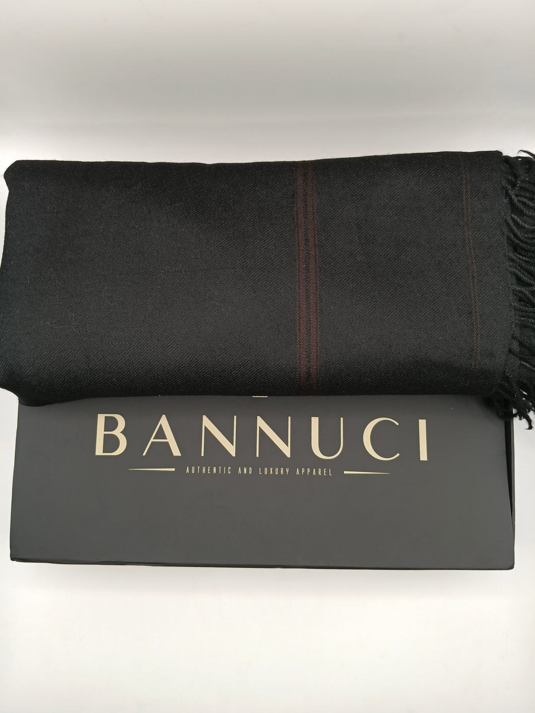 Premium Quality Light Color Striped Double Fiber 72 Black Woolen Shawl