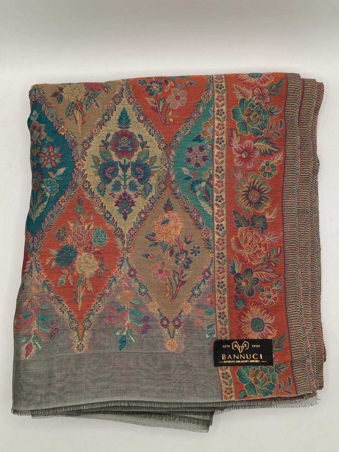 Silk Based Kani Weave Pashmina Cashmere Shawl