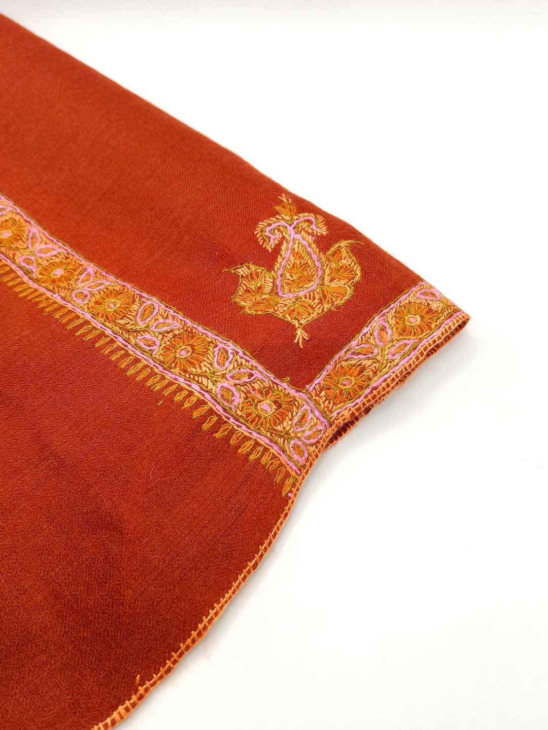 Hand Embroidered Original Toosh Shawl With Border