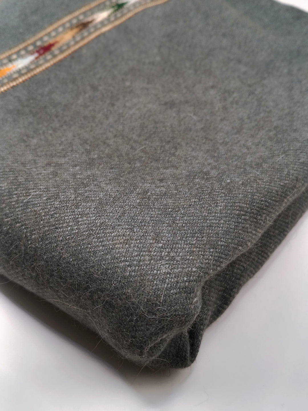 Premium Quality Striped Dark Gray Heavy Weight Lamb Woolen Shawl