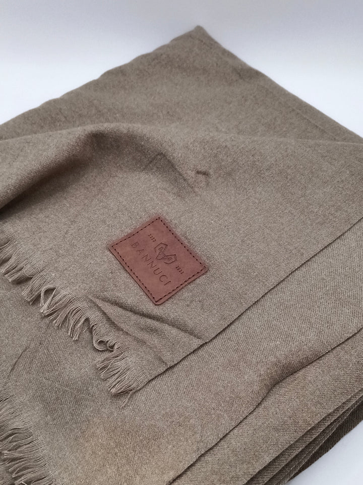 Premium Quality Brown Plain Pashmina Cashmere Shawl