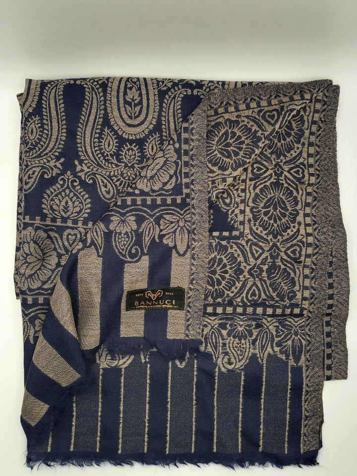 Extremely Soft Pashmina Kani Shawl With Khadi Pattern
