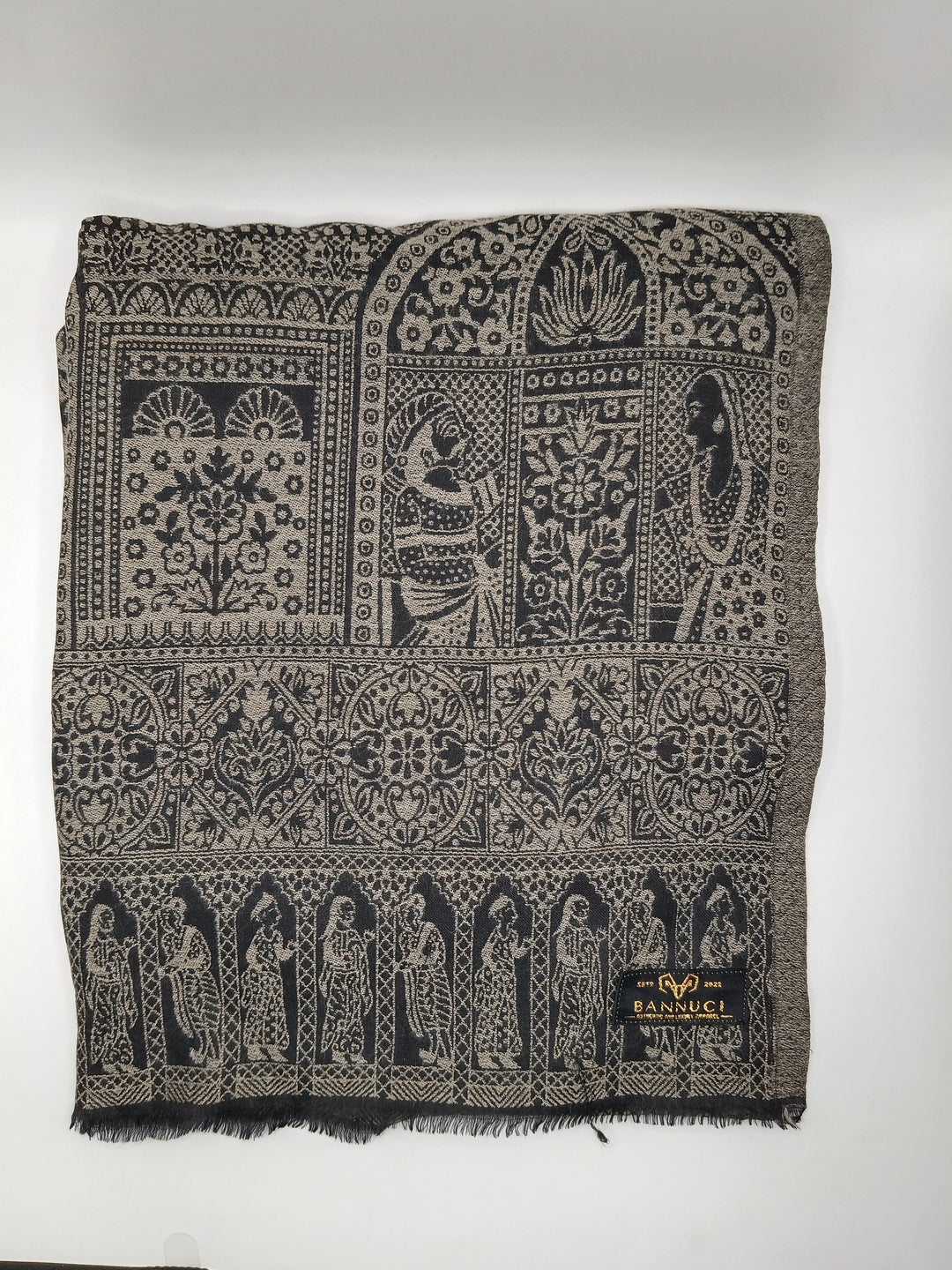 Extremely Soft Pashmina Kani Shawl With Khadi Pattern