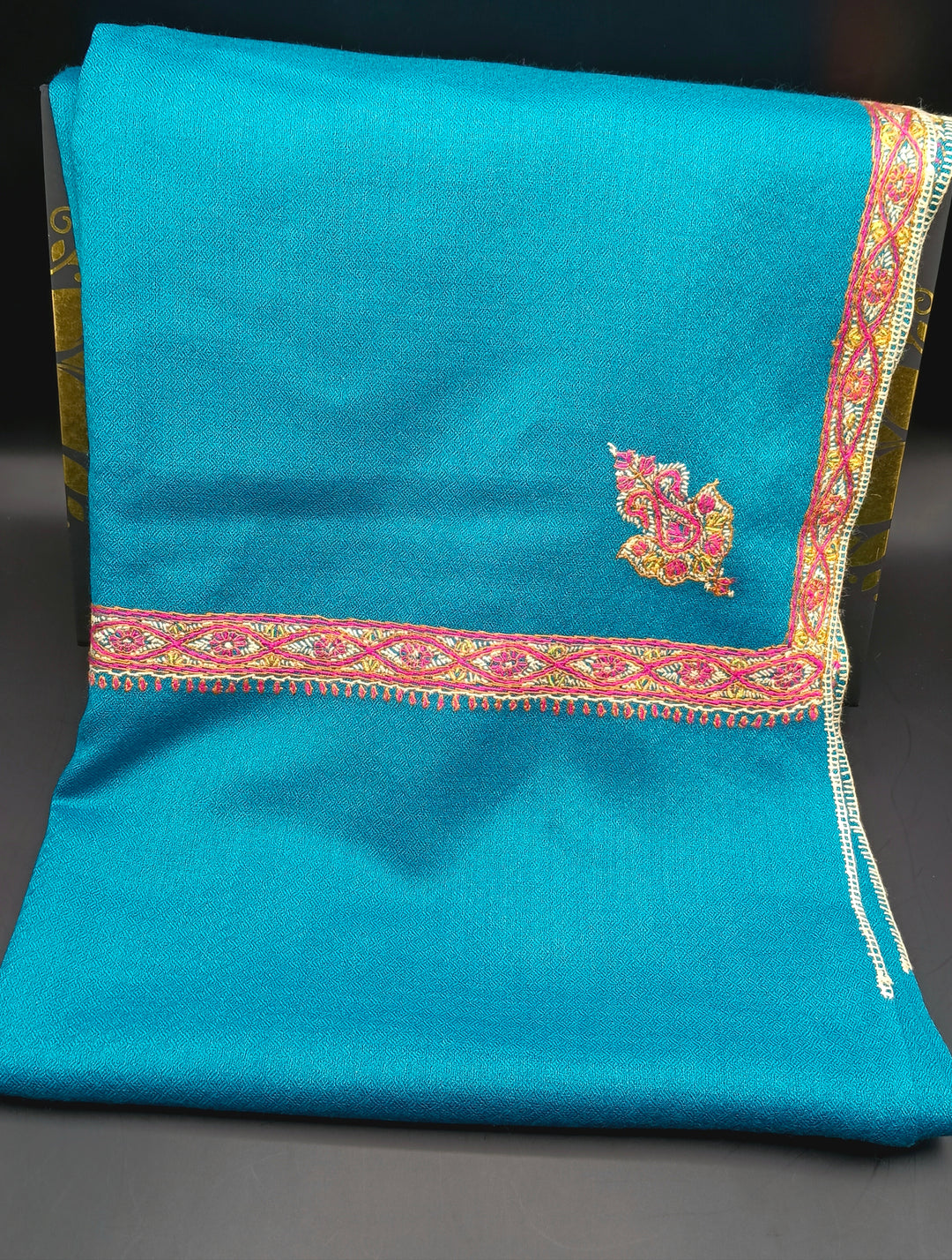 Hand Embroidered Original Toosh Shawl With Border