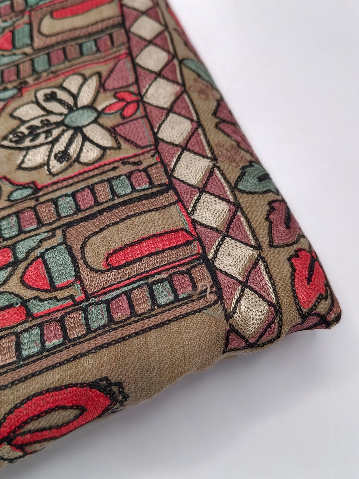 Premium Quality Mix Embroidered Pashmina Cashmere Shawl