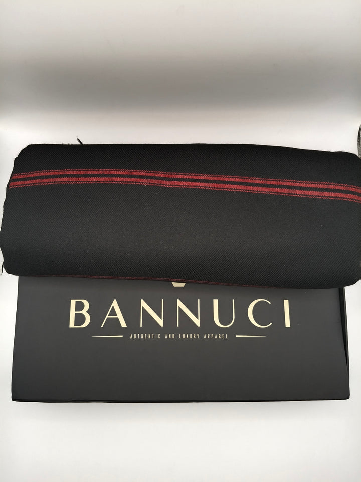Premium Quality Multi Color Striped Double Fiber 72 Black Woolen Shawl