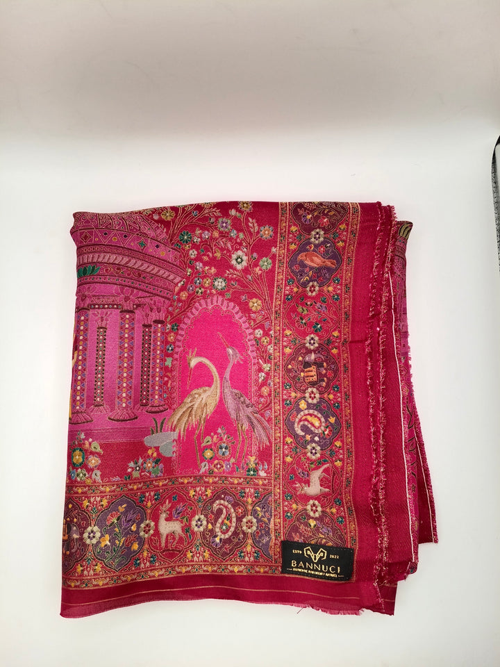 Premium Quality Maroon kani Silk Pashmina  Shawl