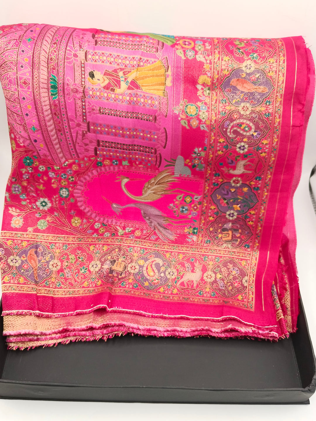 Premium Quality Maroon kani Silk Pashmina  Shawl