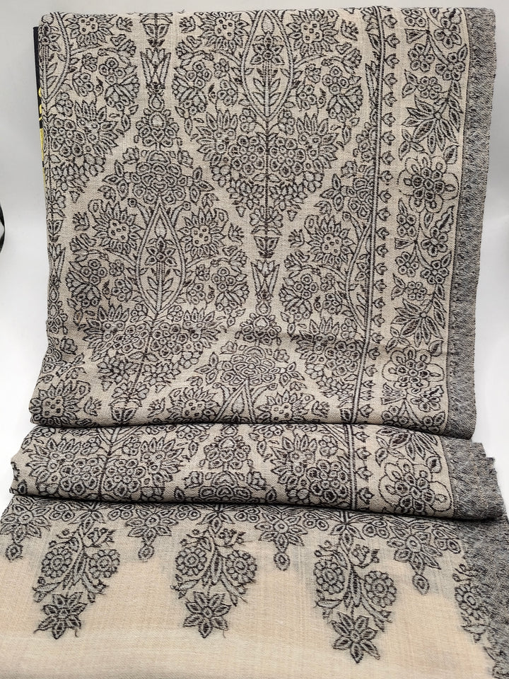 Extremely Soft Pashmina Kani Shawl With Khadi Pattern