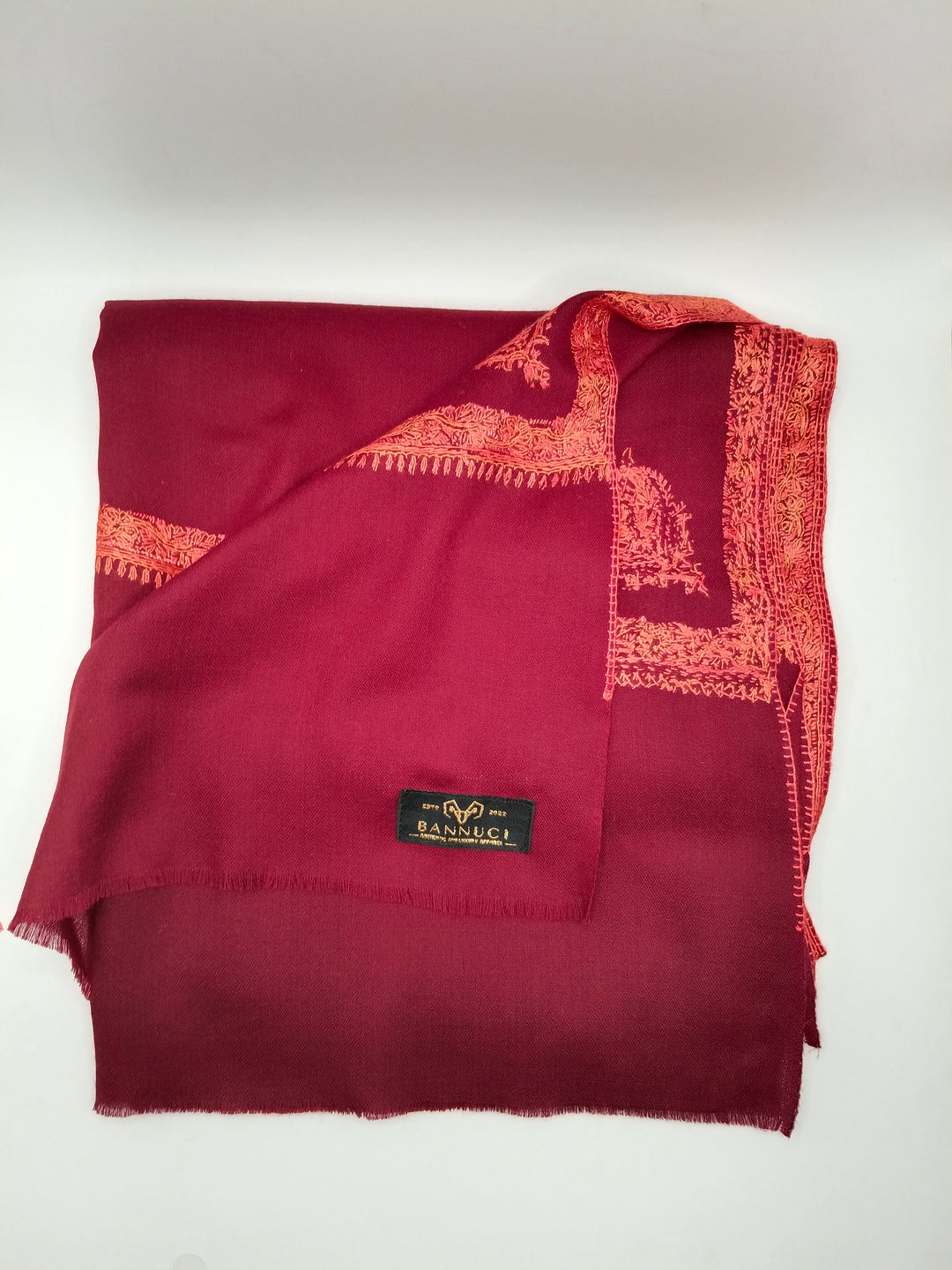 Hand Embroidered Original Toosh Shawl With Border