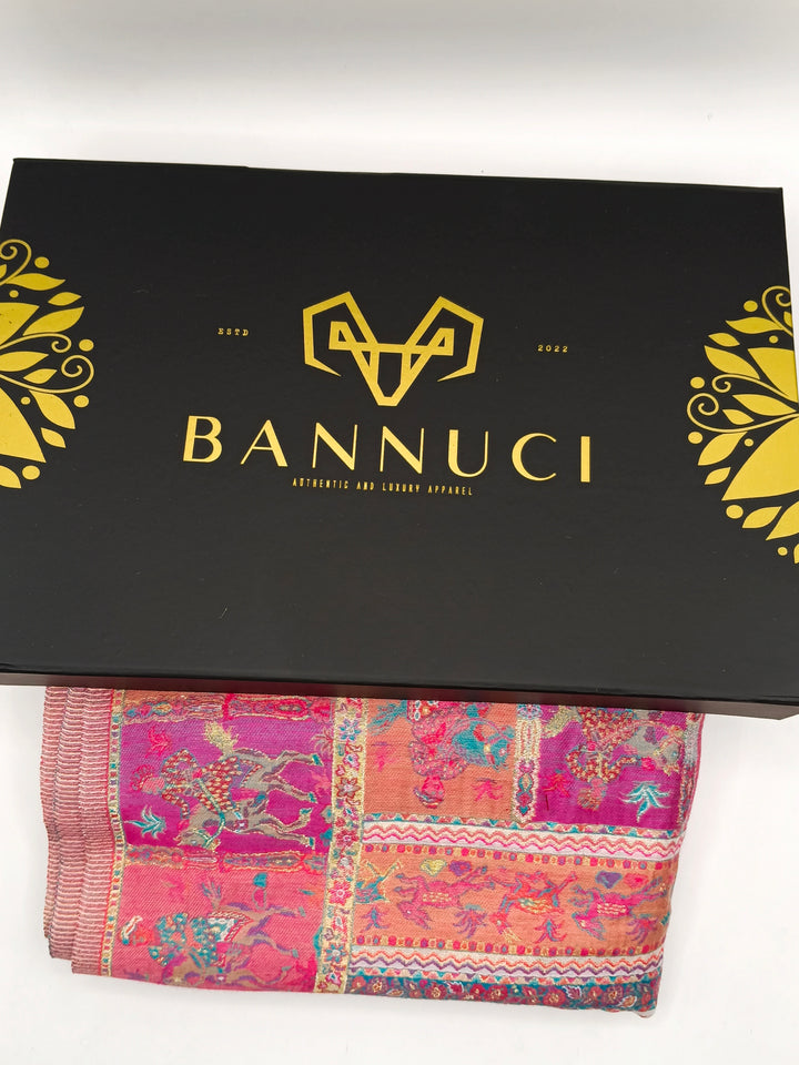 Silk Based Kani Weave Pashmina Cashmere Shawl