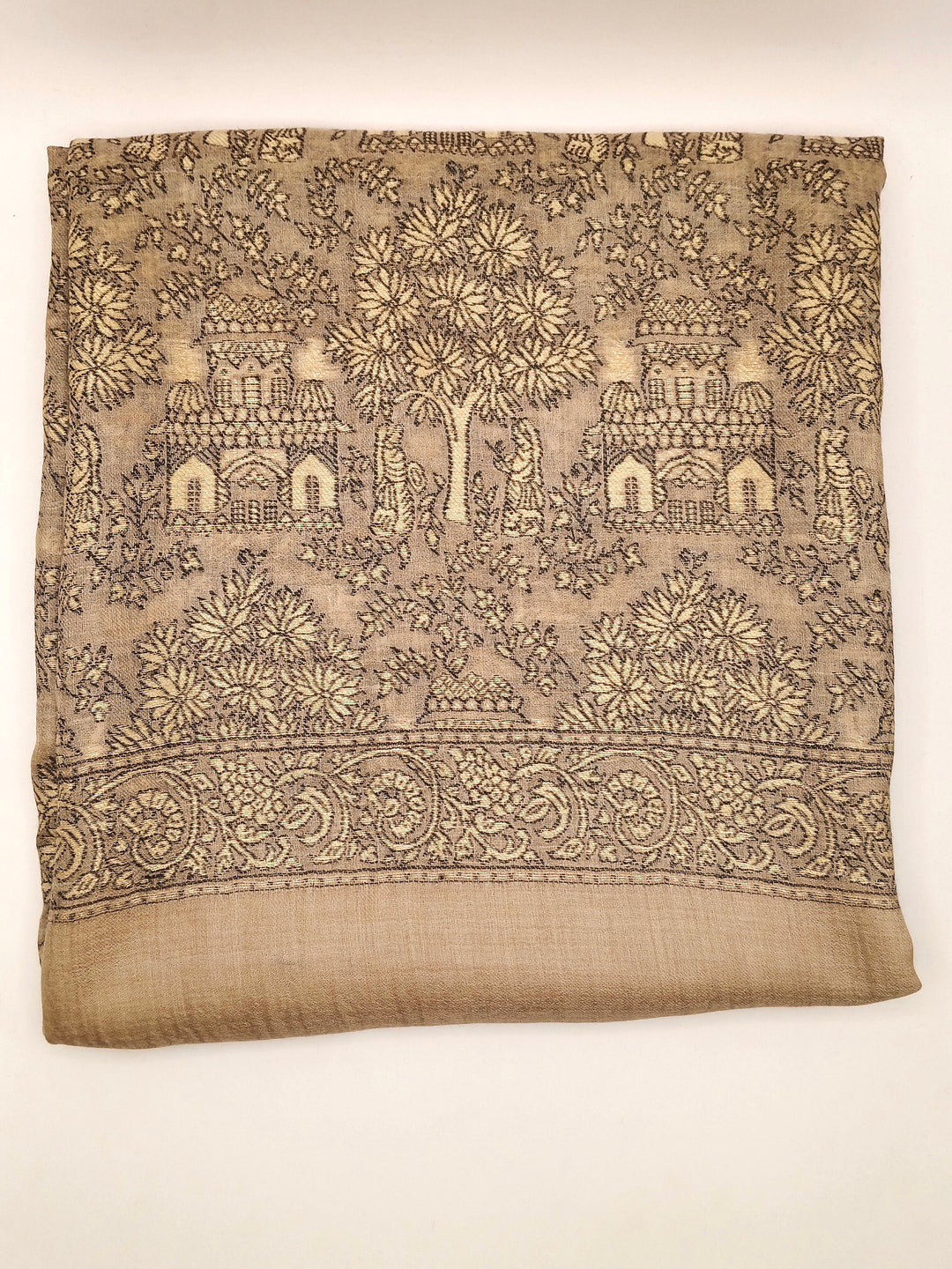 Toosh Kani Shawl With Khadi Pattern