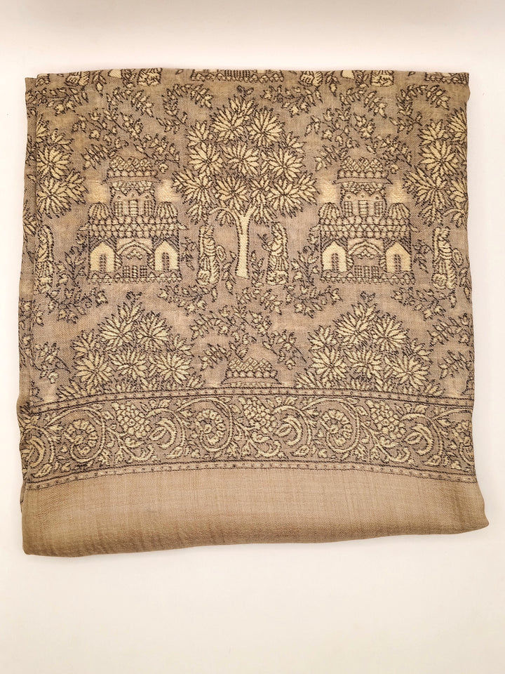 Toosh Kani Shawl With Khadi Pattern