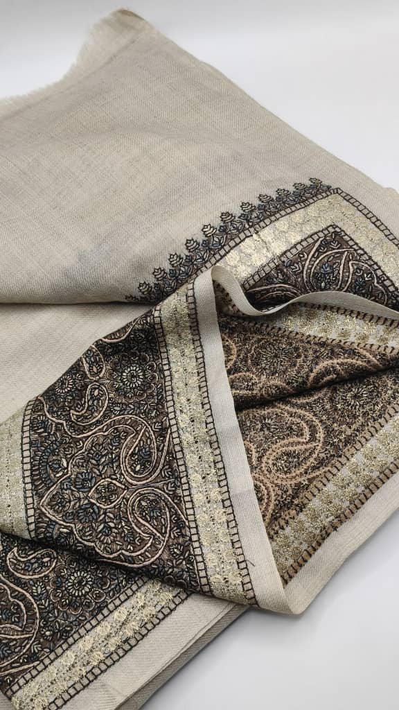 Premium Quality Embroidered Pashmina Cashmere Shawl