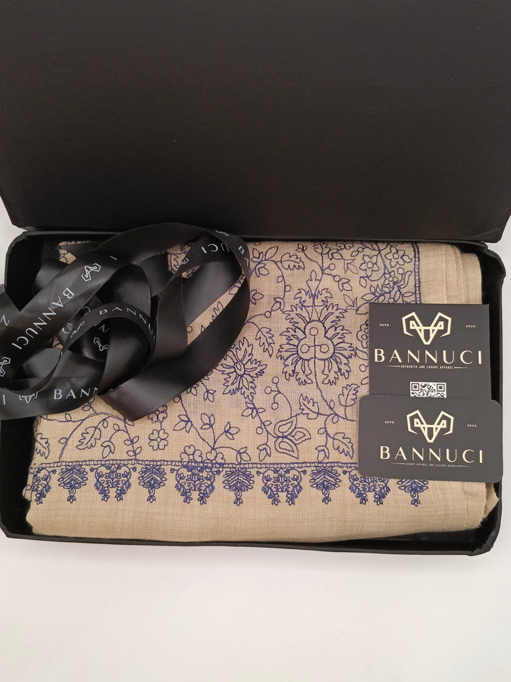 Premium Quality  Embroidered Pashmina Cashmere Shawl