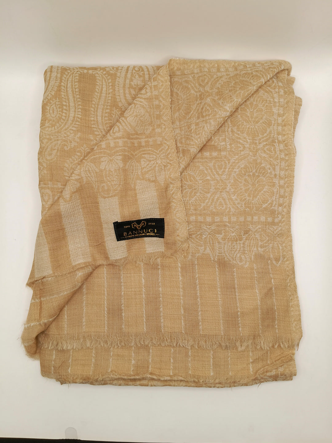 Extremely Soft Pashmina Kani Shawl With Khadi Pattern