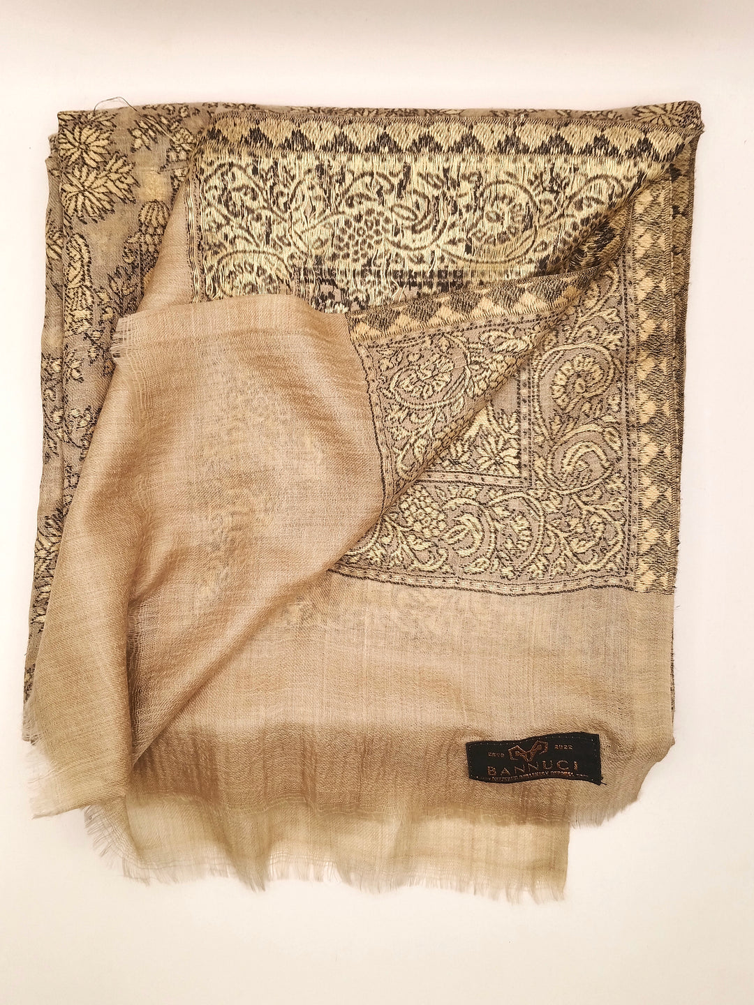 Toosh Kani Shawl With Khadi Pattern
