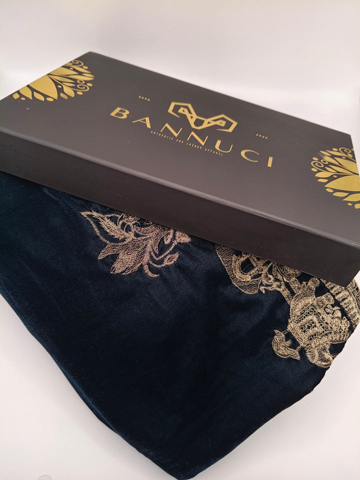 Premium Quality Teal Embroidered Velvet Shawl