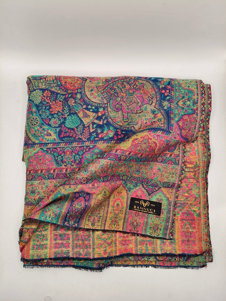 Premium Quality And Extremely Soft Moonlight  Multi Color  kani Pashmina Cashmere Shawl
