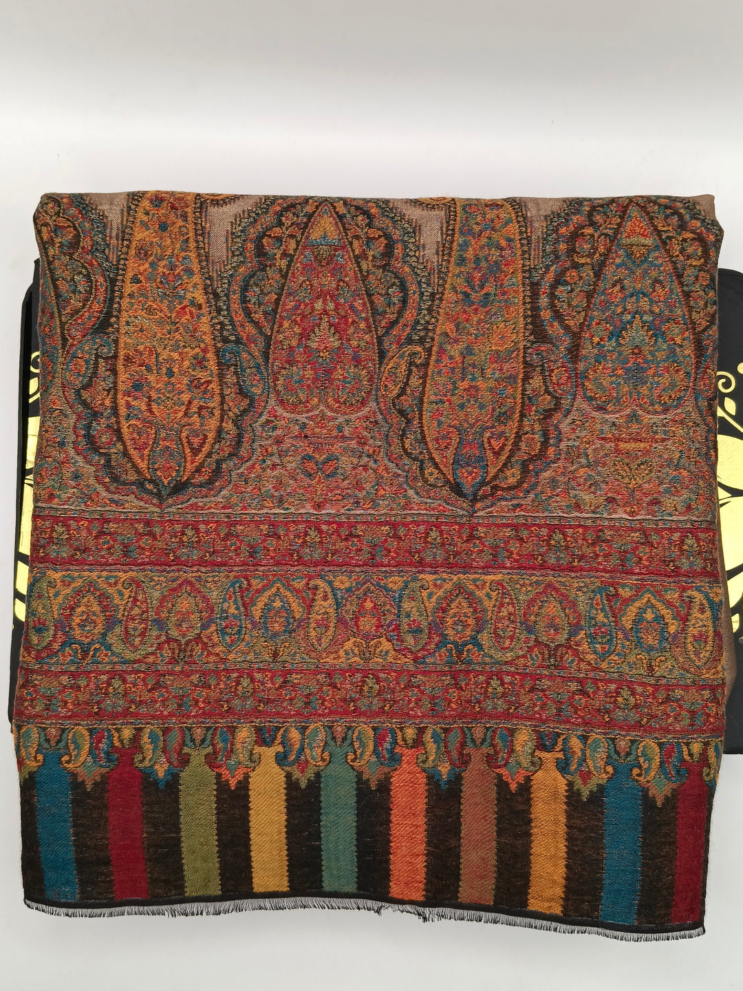 Premium Quality Moonlight Mix Multi Color And Reversible kani Silk Pashmina  Shawl